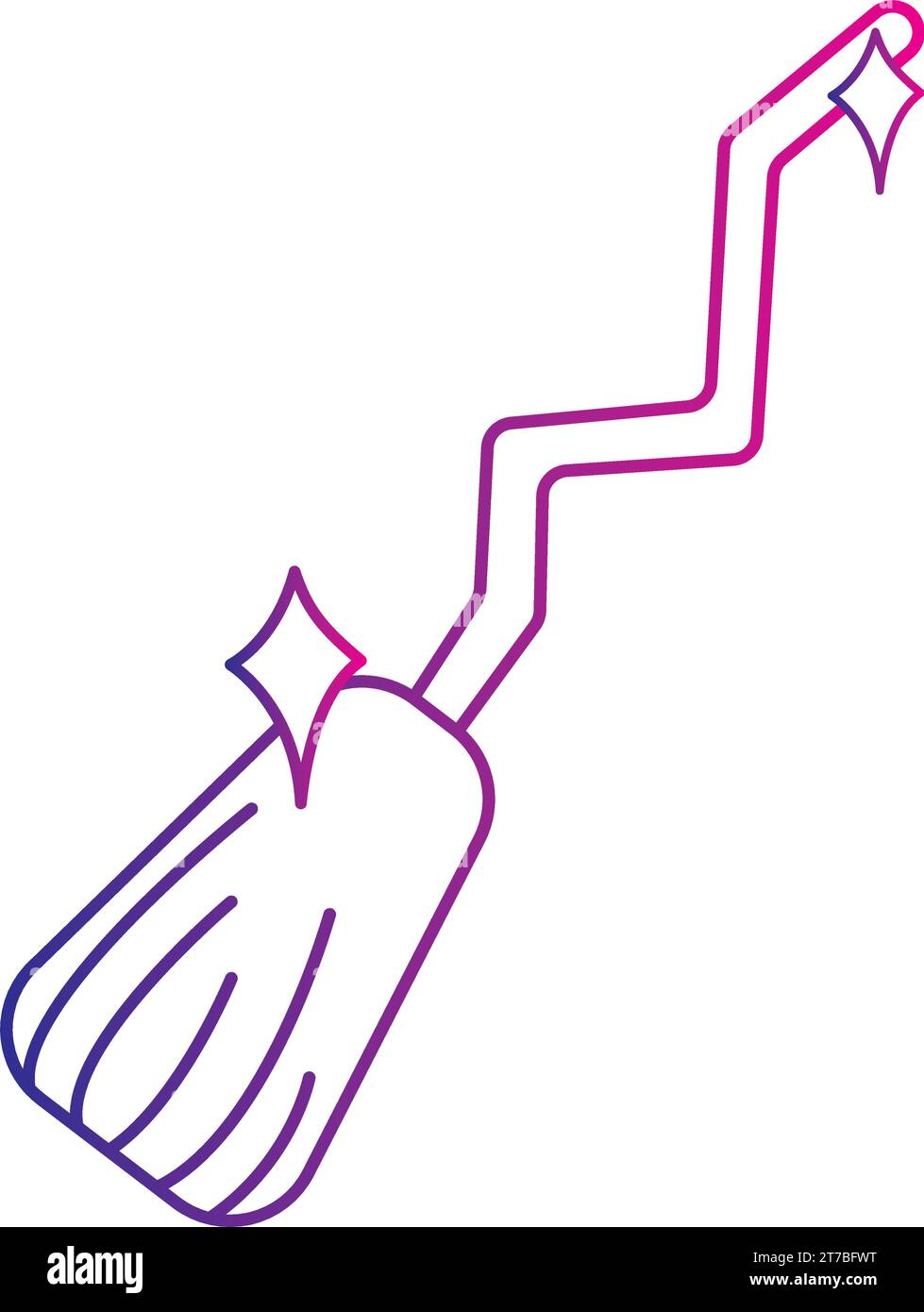 Isolated witch broom magic icon Vector Stock Vector Image & Art - Alamy