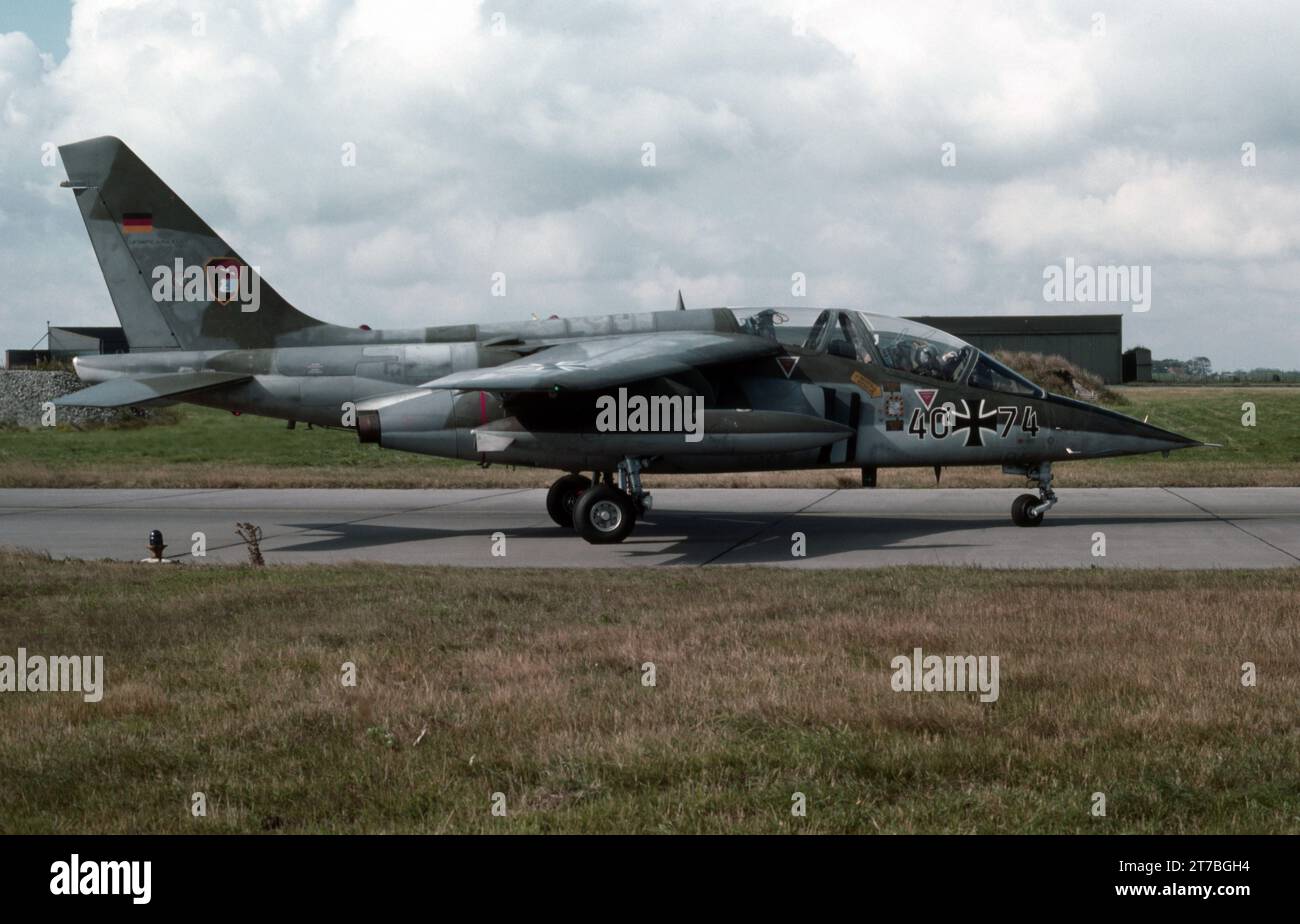 Dassault / Dornier Alpha Jet 40 + 74 – Bundeswehr Luftwaffe / German Air Force Stock Photo