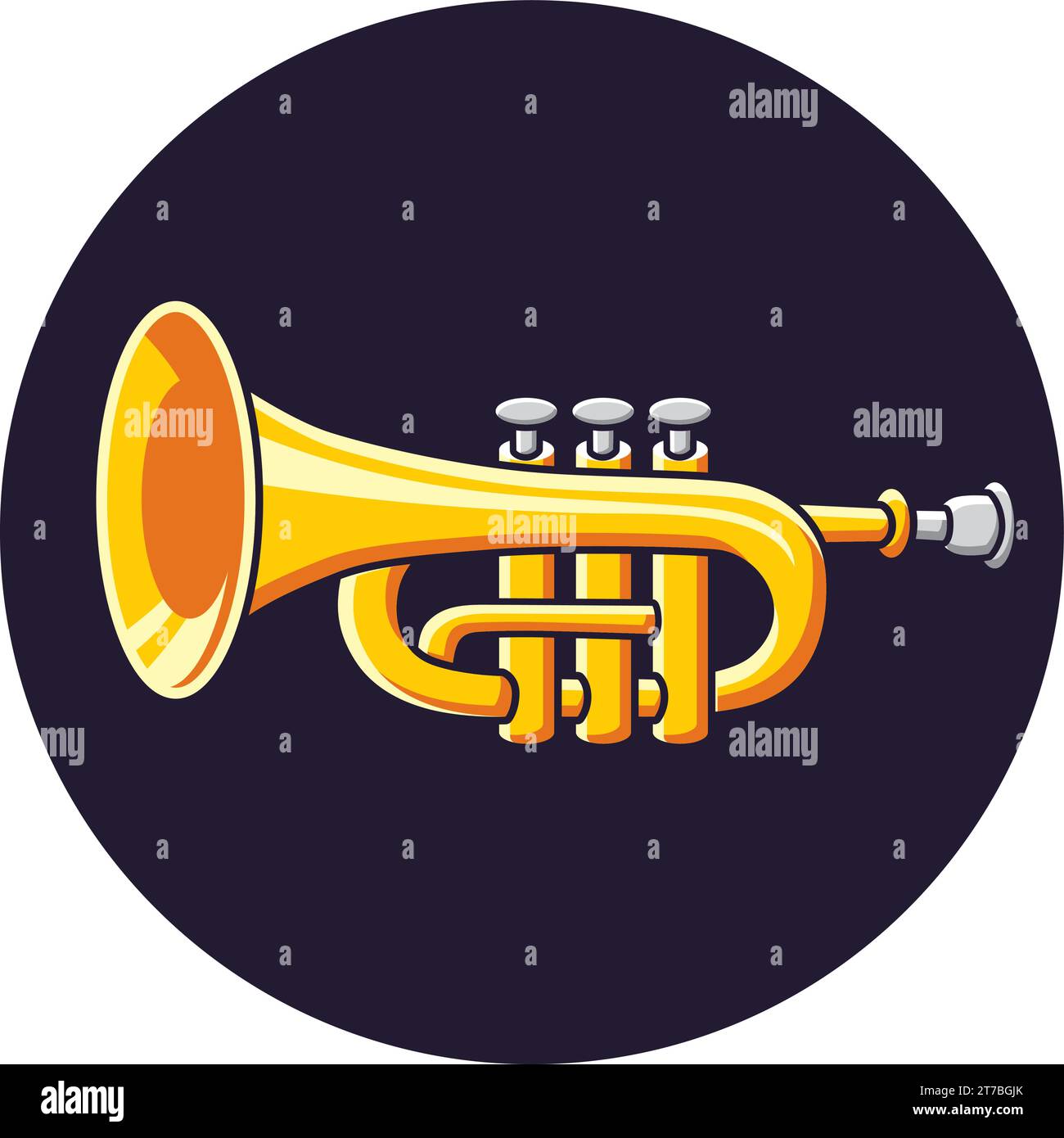 Wind trumpet vector vectors hi-res stock photography and images - Alamy