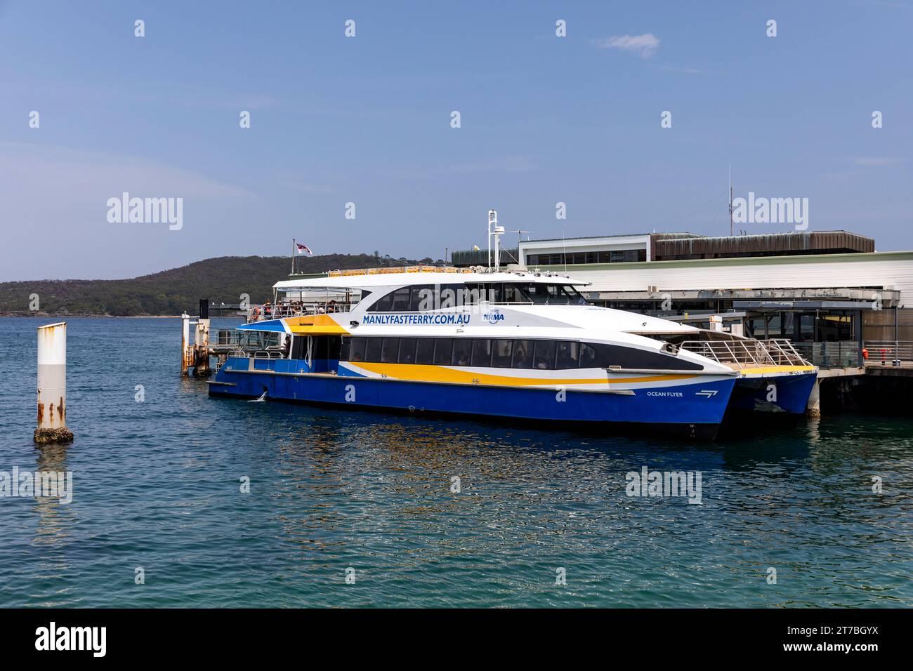 Manly Fast Ferry Boat At Manly Wharf Sydney The Boat Will Head To Manly Fast Ferry Boat At Manly Wharf Sydney The Boat Will Head To