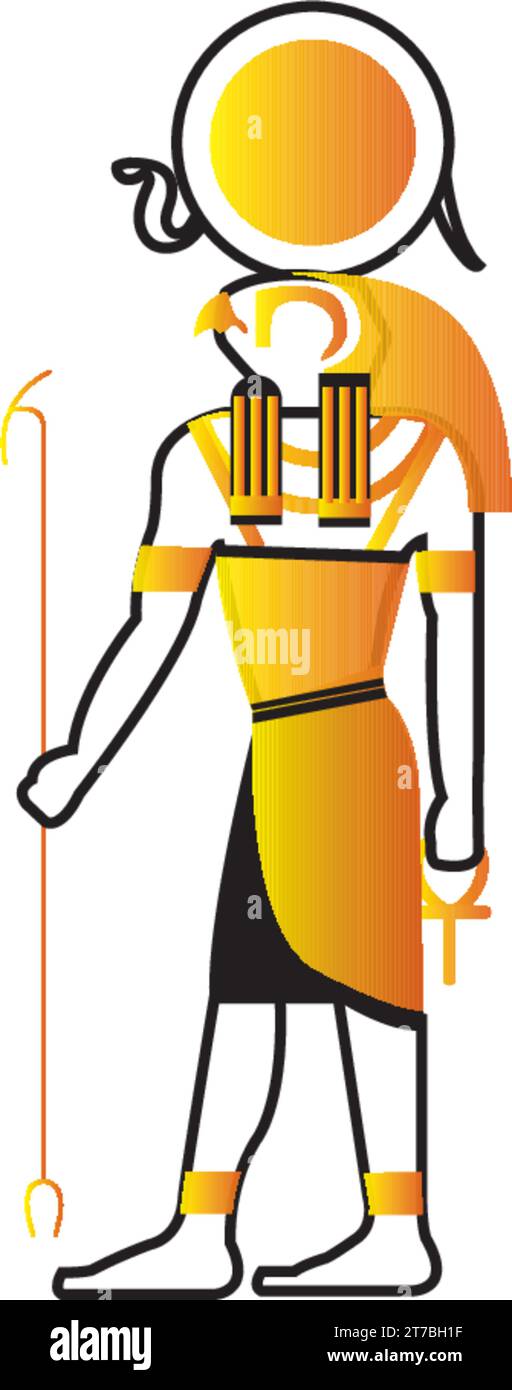 Isolated colored egypt god statue icon Vector Stock Vector