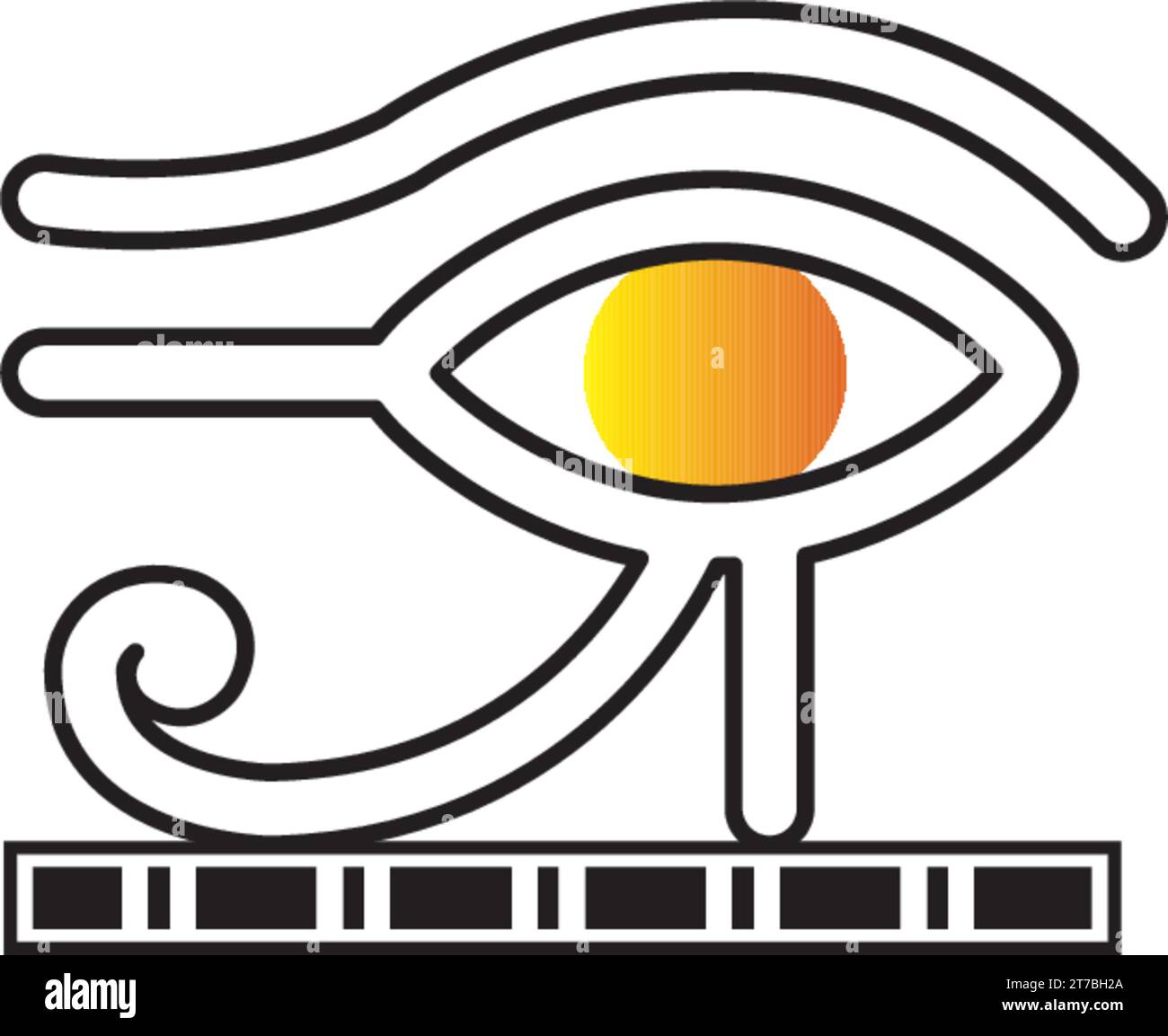 Isolated colored eye egyptian symbol Egypt Vector Stock Vector Image