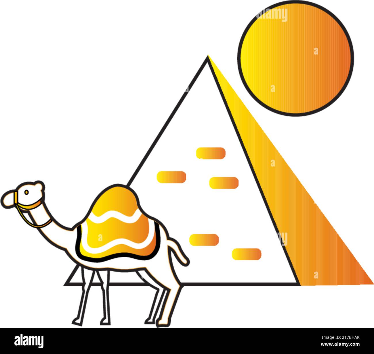 Isolated colored egypt pyramid icon Vector Stock Vector