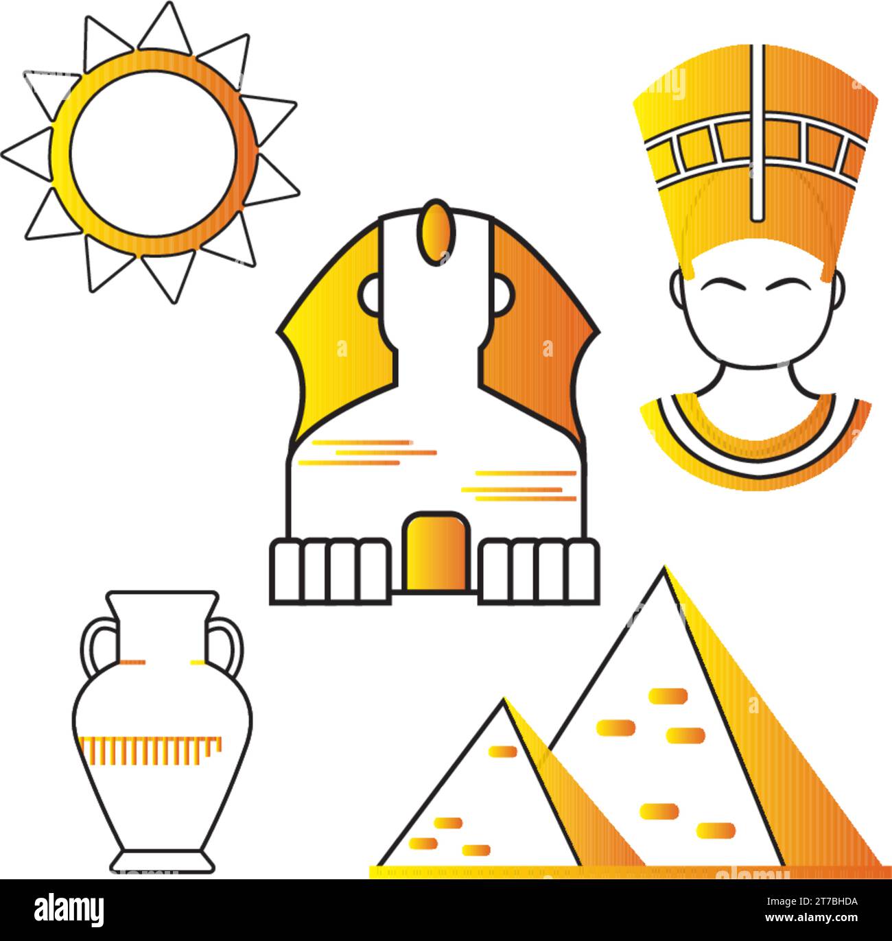 Set of colored egypt icons Vector Stock Vector Image & Art - Alamy
