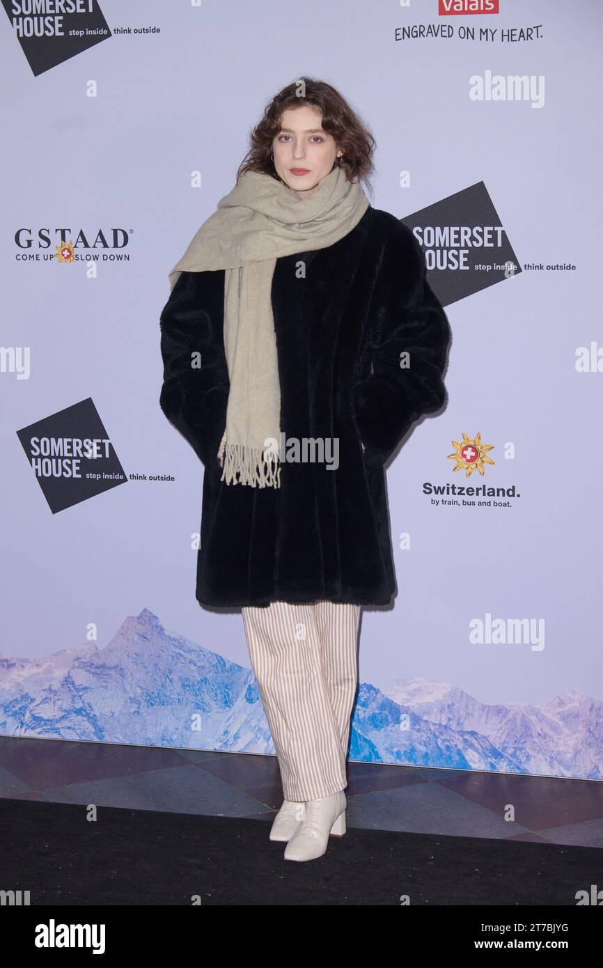 London, UK . 14 November, 2023 . “Birdy” pictured at the SKATE at Somerset House with Switzerland Tourism held at the Somerset House. Credit:  Alan D West/EMPICS/Alamy Live News Stock Photo