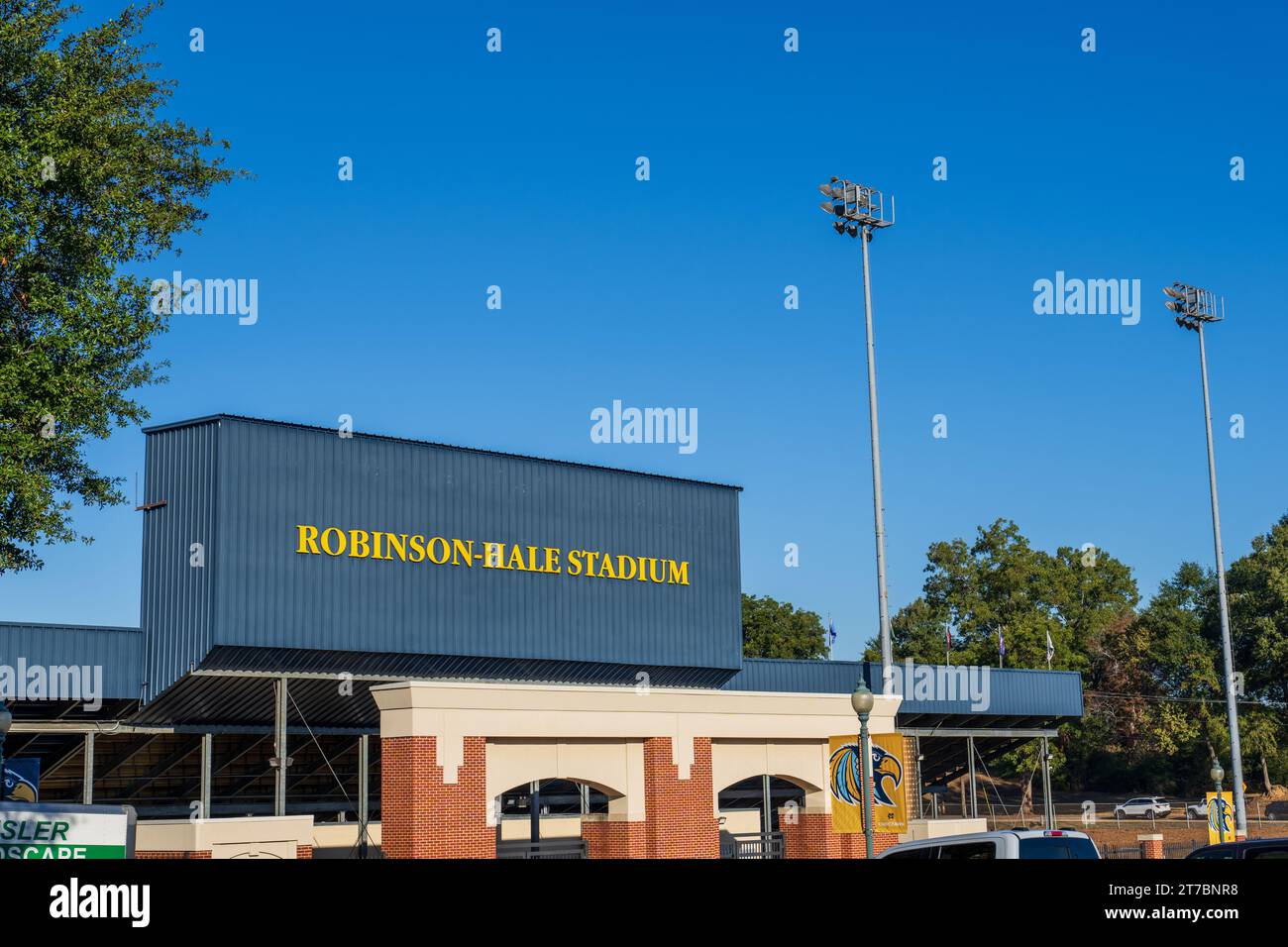 Clinton, Mississippi - Oct. 18, 2023: Robinson-Hale Stadium at Mississippi College Stock Photo