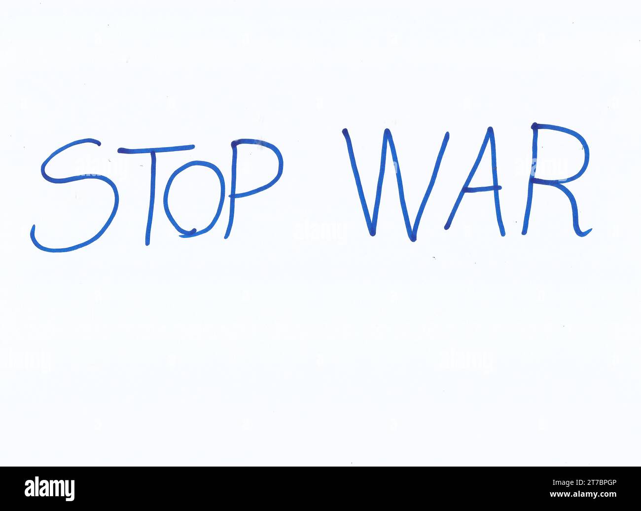 Illustrative message calling for a stop war between Israel and Palestine. World conflict. Stock Photo