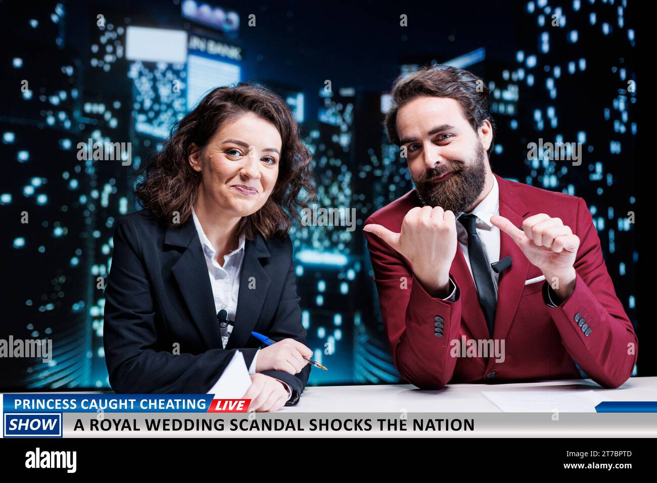 Newscaster team reveal royal scandal story after prince was caught