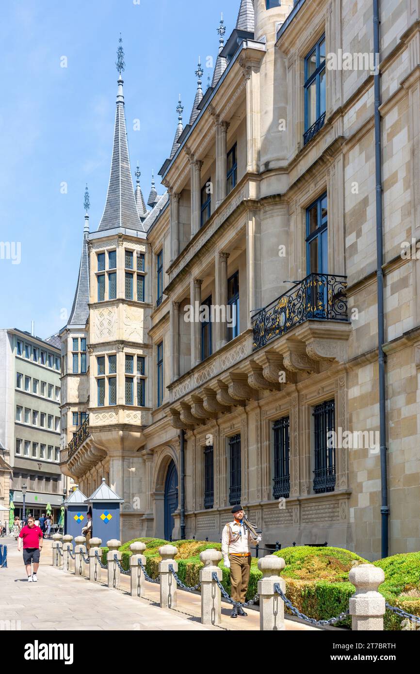 Palais Grand-Ducal, Rue du Marché-aux-Herbes, Ville Haute, City of Luxembourg, Luxembourg Stock Photo