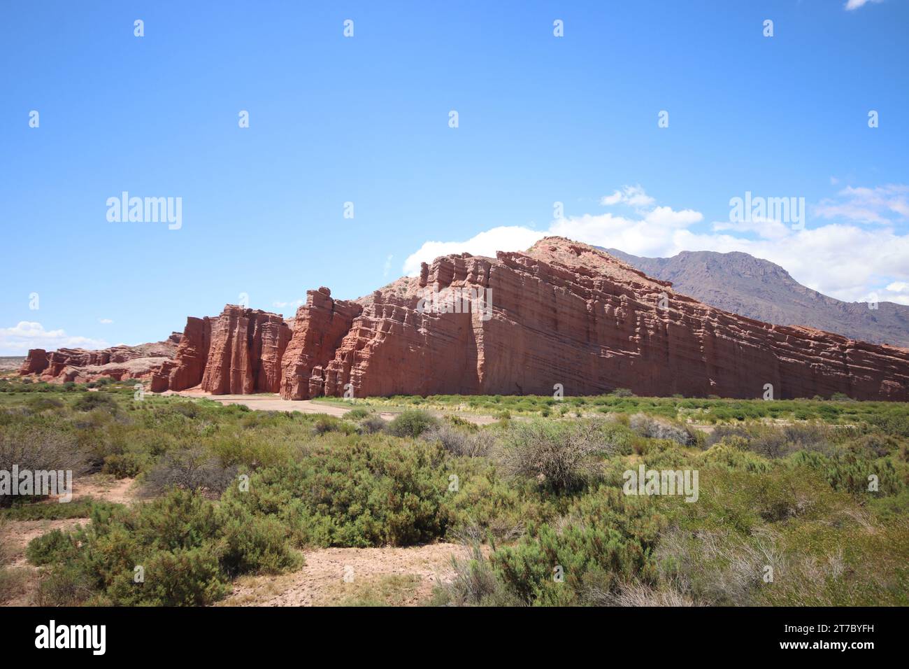 6th, january, 2022; Salta, Argentina. View of the Castles of Cafayate, one of the most impressive formations of the Quebrada de las Conchas. Stock Photo