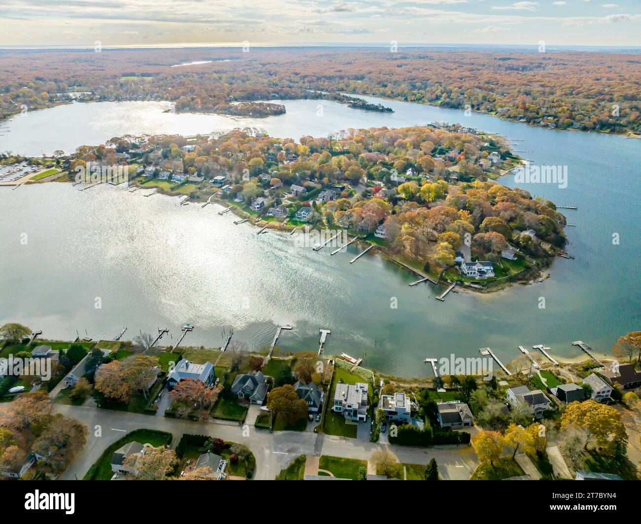 aerial view of redwood in sag harbor, ny Stock Photo Alamy