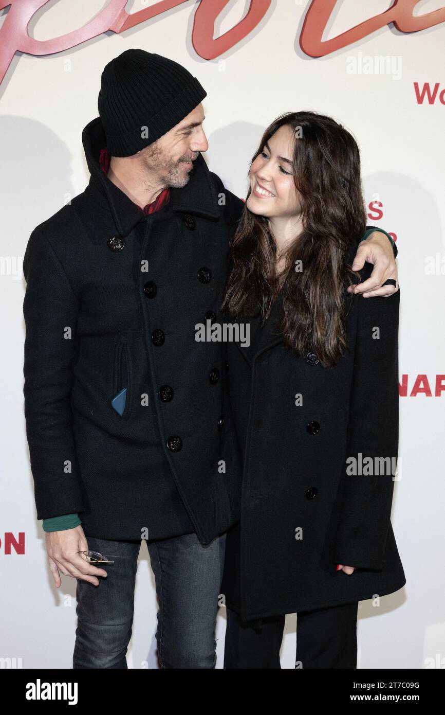 Paris, France. 15th Nov, 2023. Calogero and daughter Romy Maurici