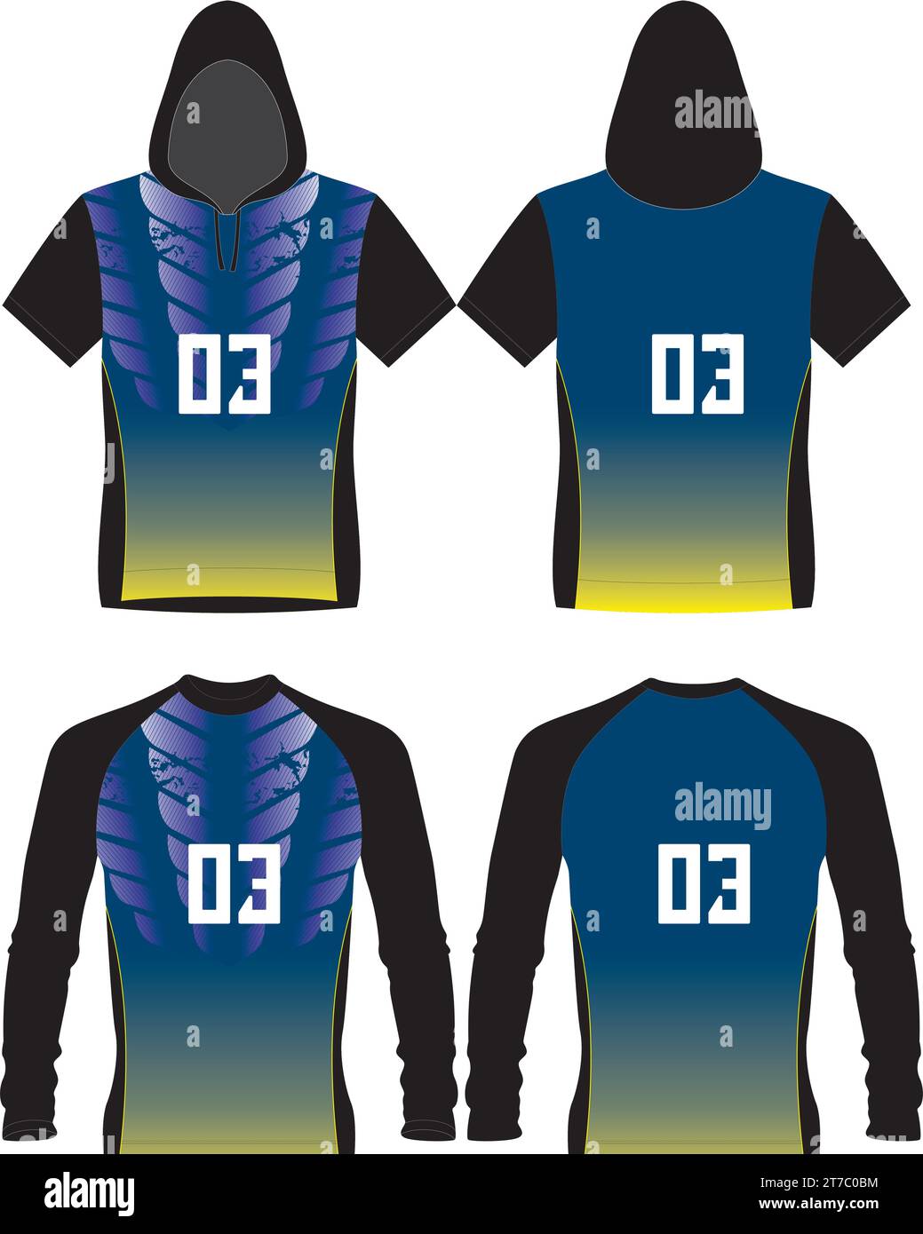 Sublimation Hoodie Mock ups Stock Vector