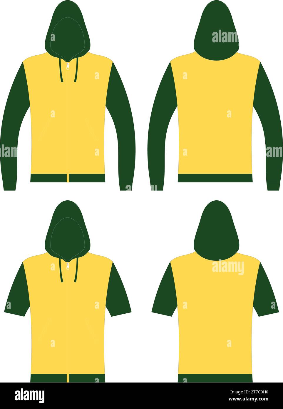 Sublimation Hoodie Mock ups Stock Vector