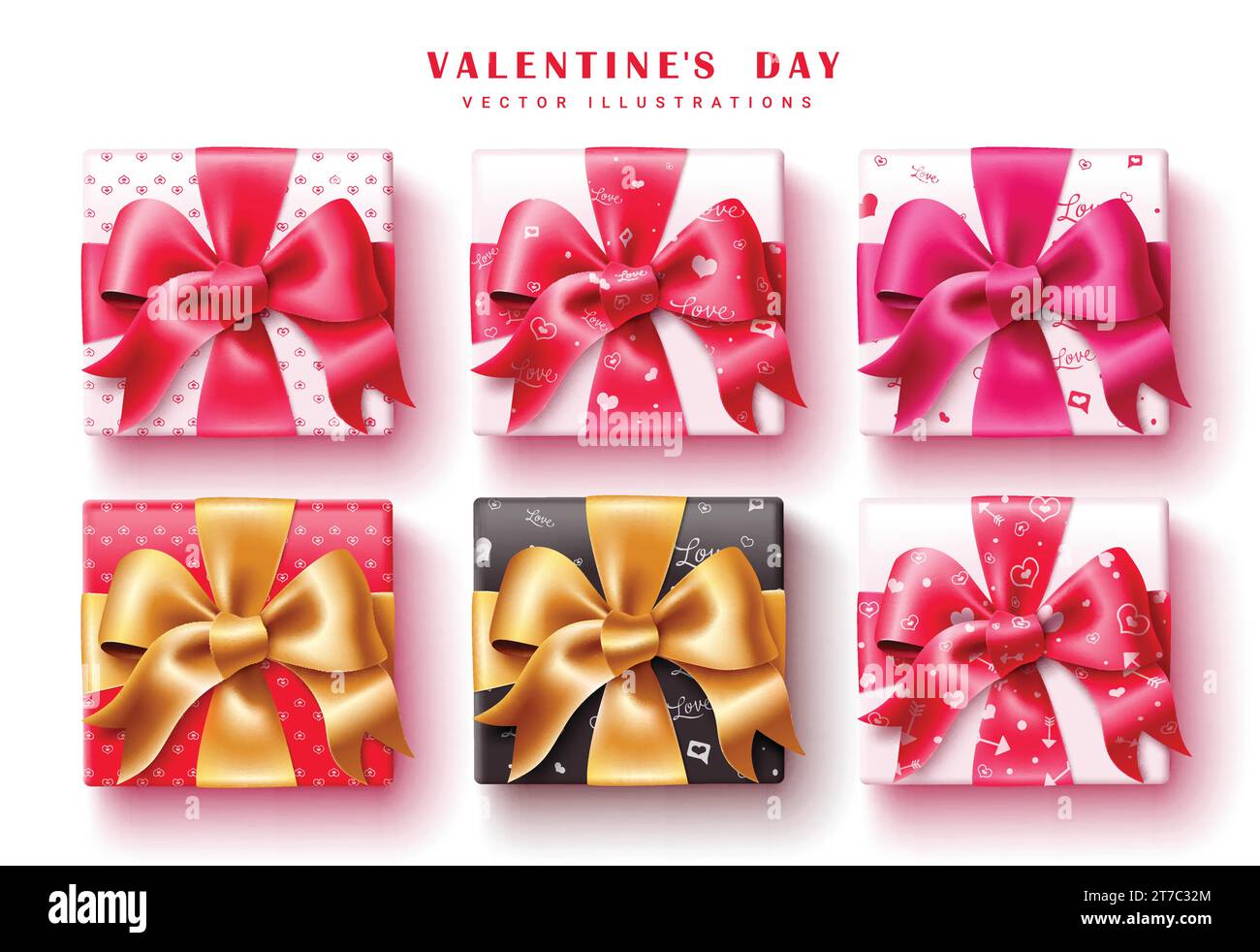 Valentines gifts box Stock Vector Images - Alamy