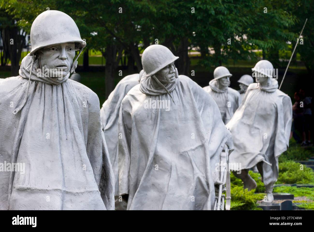 Korean War Memorial, war memorial in Washington D. C., USA Stock Photo