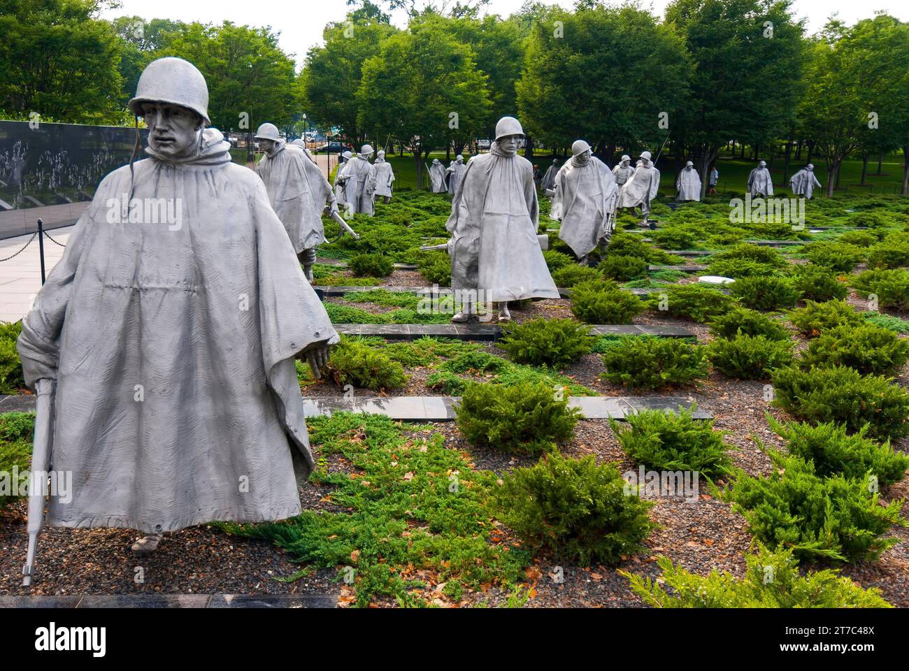 Korean War Memorial, war memorial in Washington D. C., USA Stock Photo