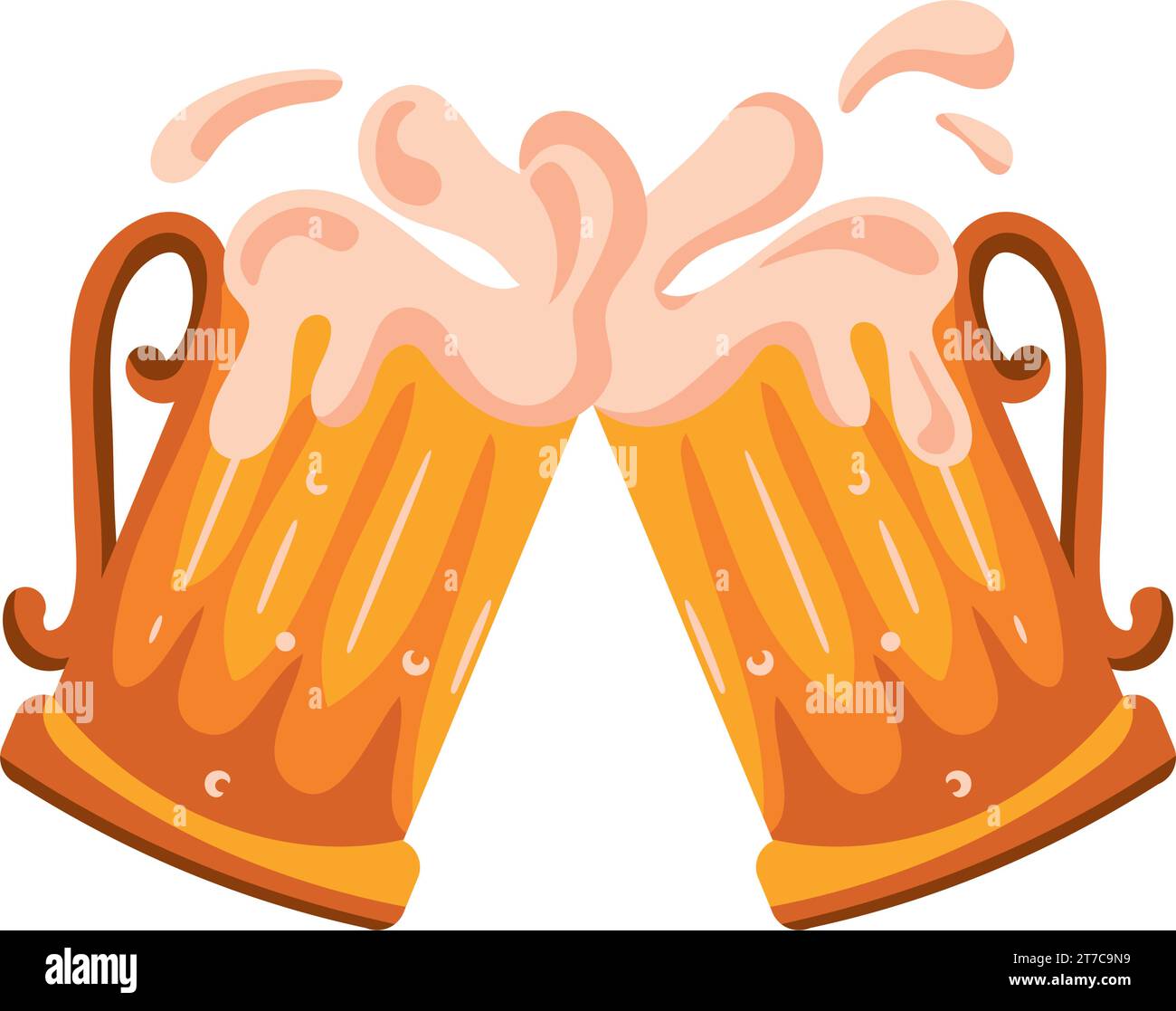 germany beers toast Stock Vector