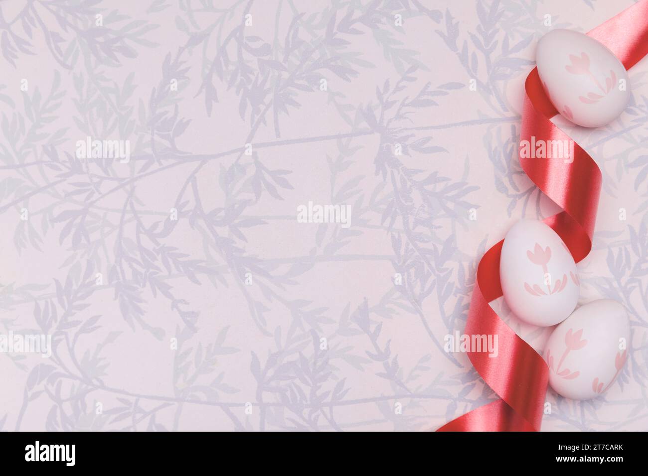 Flat lay frame with eggs easter Stock Photo - Alamy