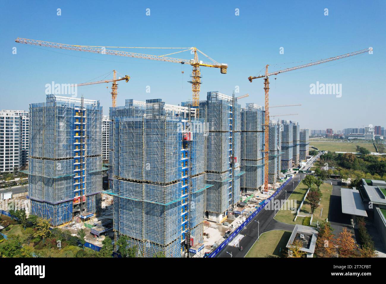 HANGZHOU, CHINA NOVEMBER 15, 2023 An aerial photo shows a new