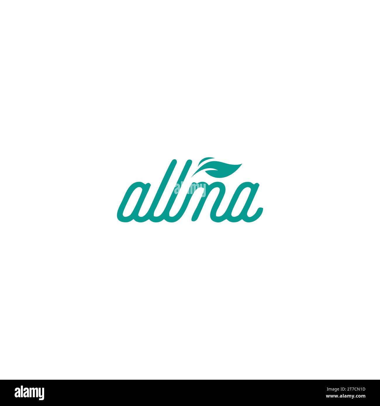 Allma Logo Simple. Letter Allma Stock Vector