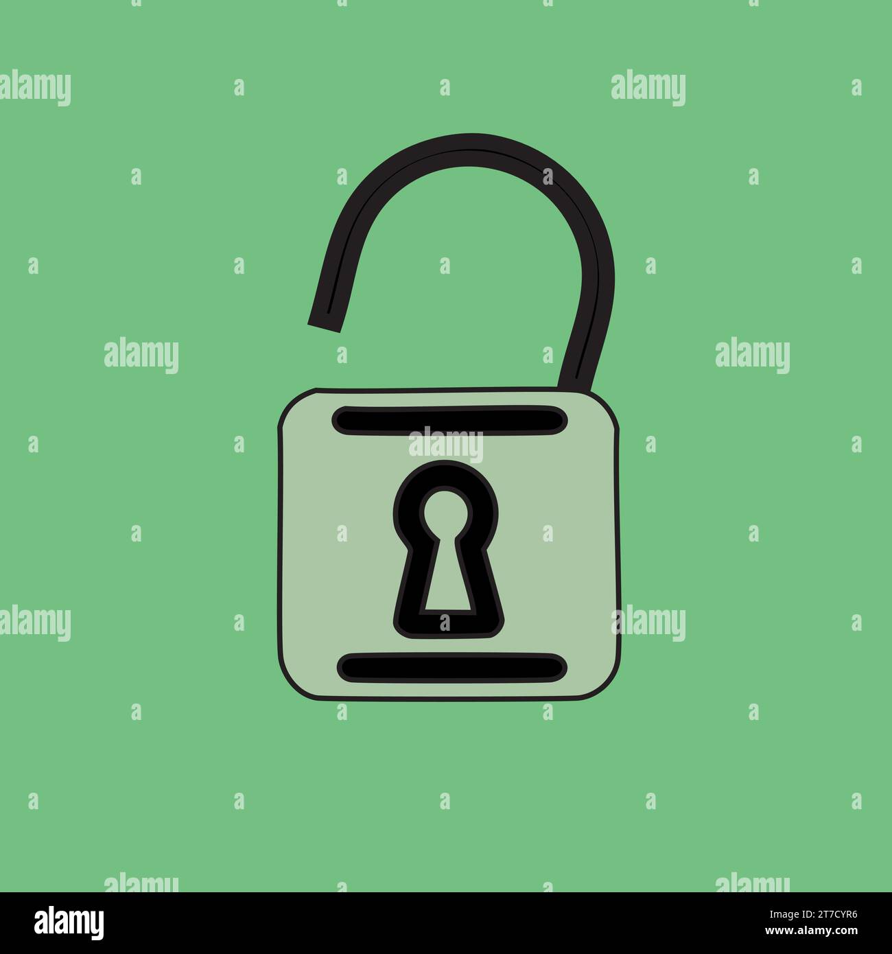 Padlock mechanism. An ideal solution to ensure your security Stock