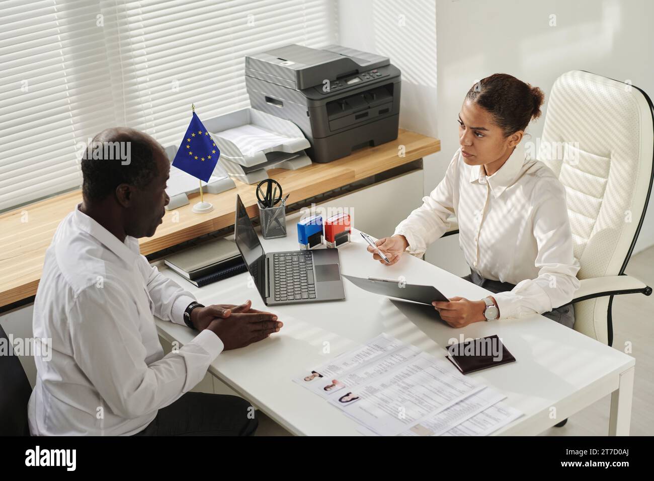 African american employee having hi-res stock photography and images ...