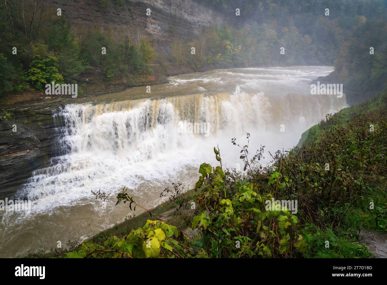 Waterfall at Letchworth State Park, NY Stock Photo Alamy