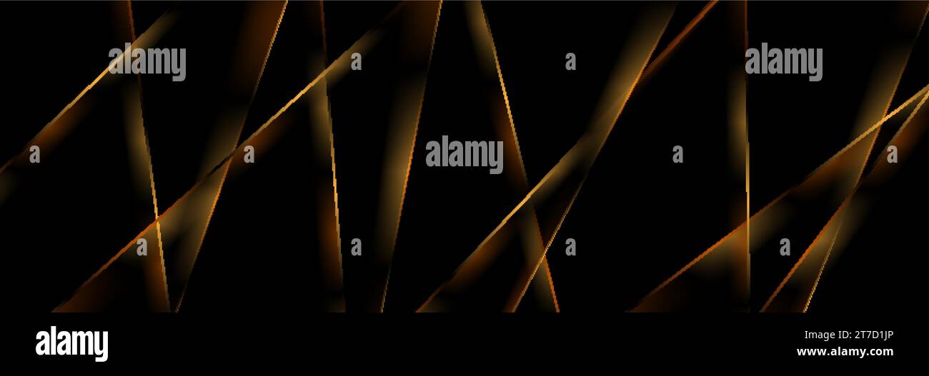 Gold smooth lines abstract luxury tech background. Vector graphic design Stock Vector