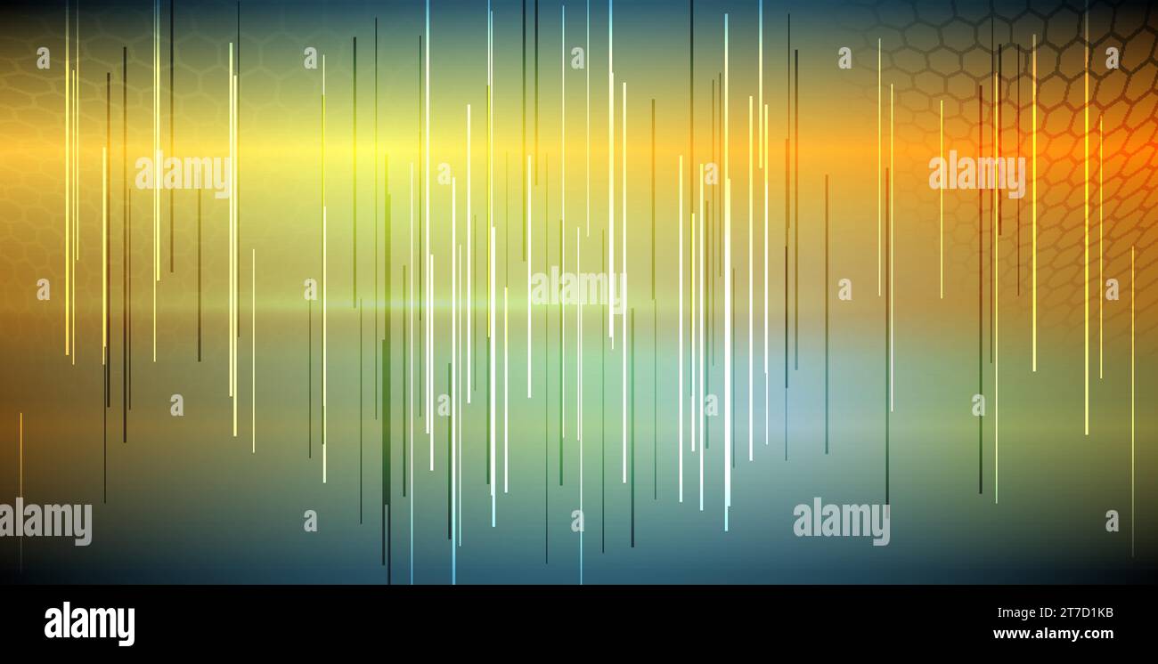 Bright glowing shiny geometric background with lines. Vector design Stock Vector