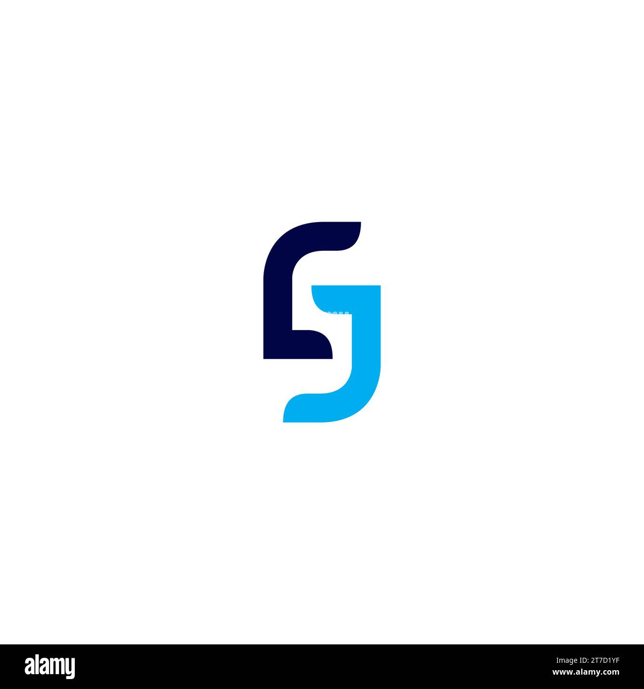 SJ Logo Simple and Clean Design Stock Vector