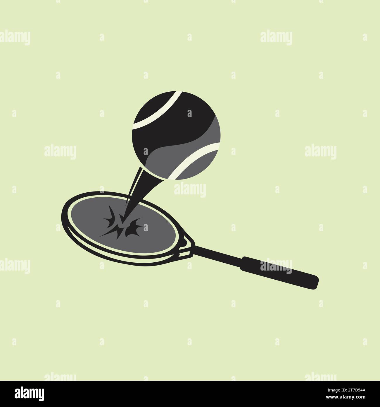 tennis ball and racket in vector format Stock Vector Image & Art - Alamy