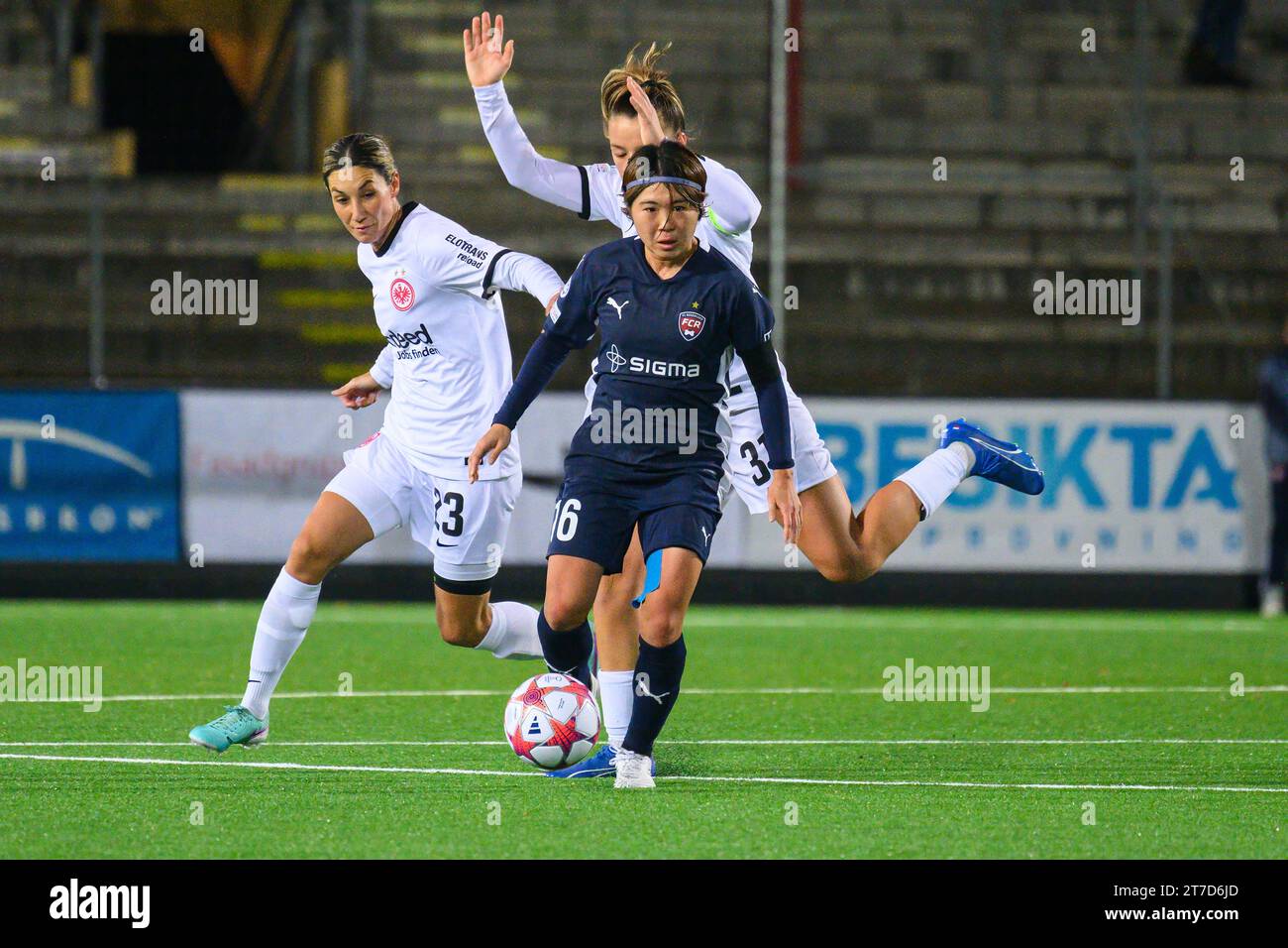 Malmoe, Sweden. 14th Nov, 2023. Mai Kadowaki (16) of FC Rosengaard seen during the UEFA Women's Champions League qualification match between FC Rosengaard v Eintracht Frankfurt at Malmö Idrottsplats in Malmö. (Photo Credit: Gonzales Photo/Alamy Live News Stock Photo