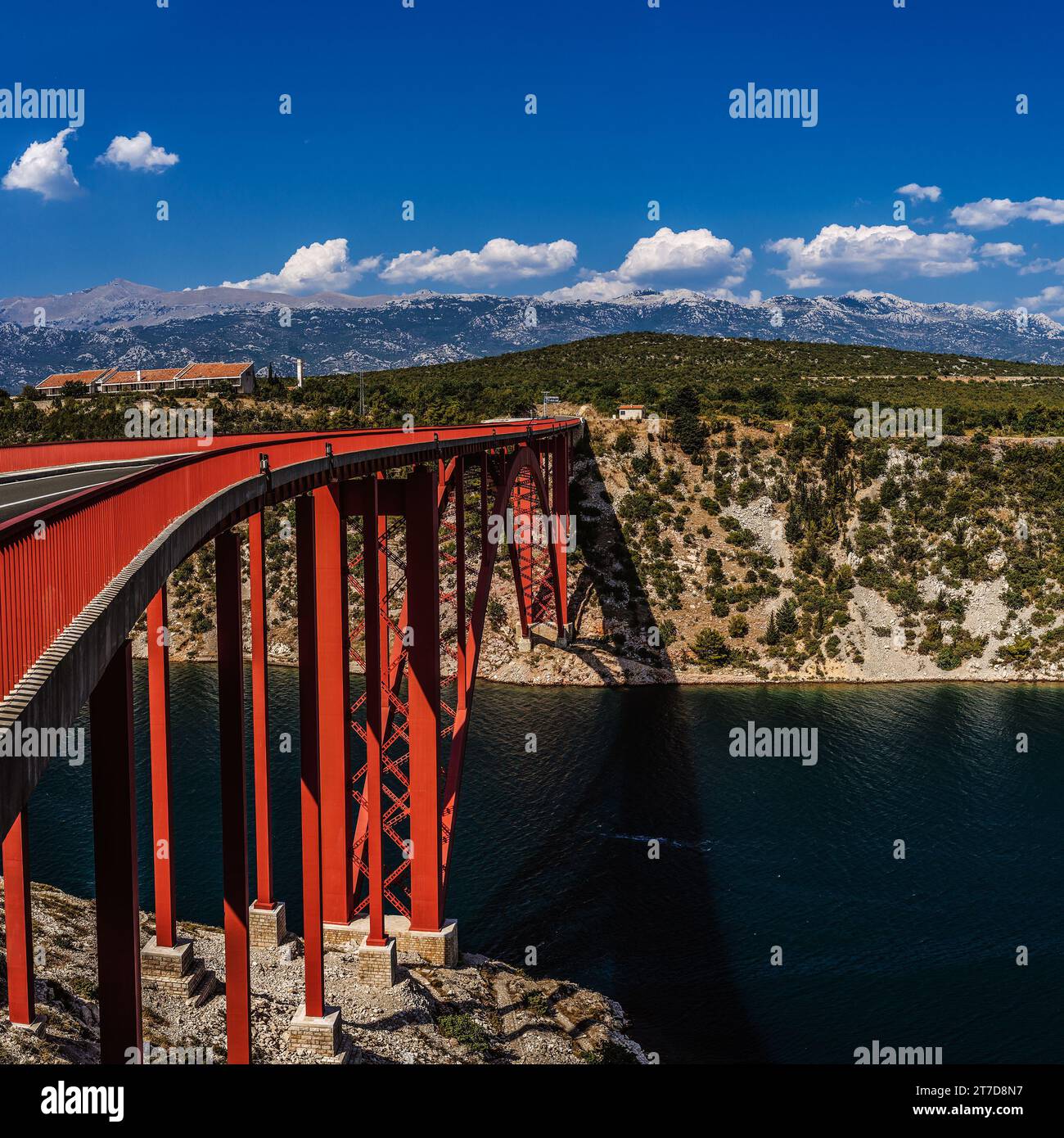 The Maslenica Bridge is a deck arch bridge carrying the D8 state road ...