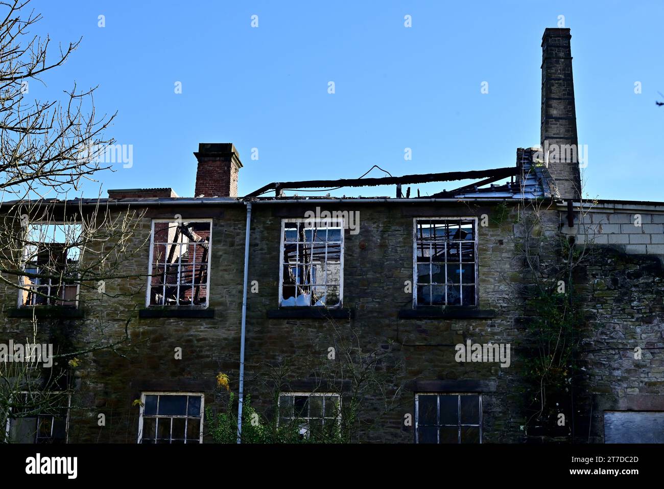 Around the UK - After the Fire at Withnell Fold Paper Mill, Chorley, Lancashire, UK Stock Photo
