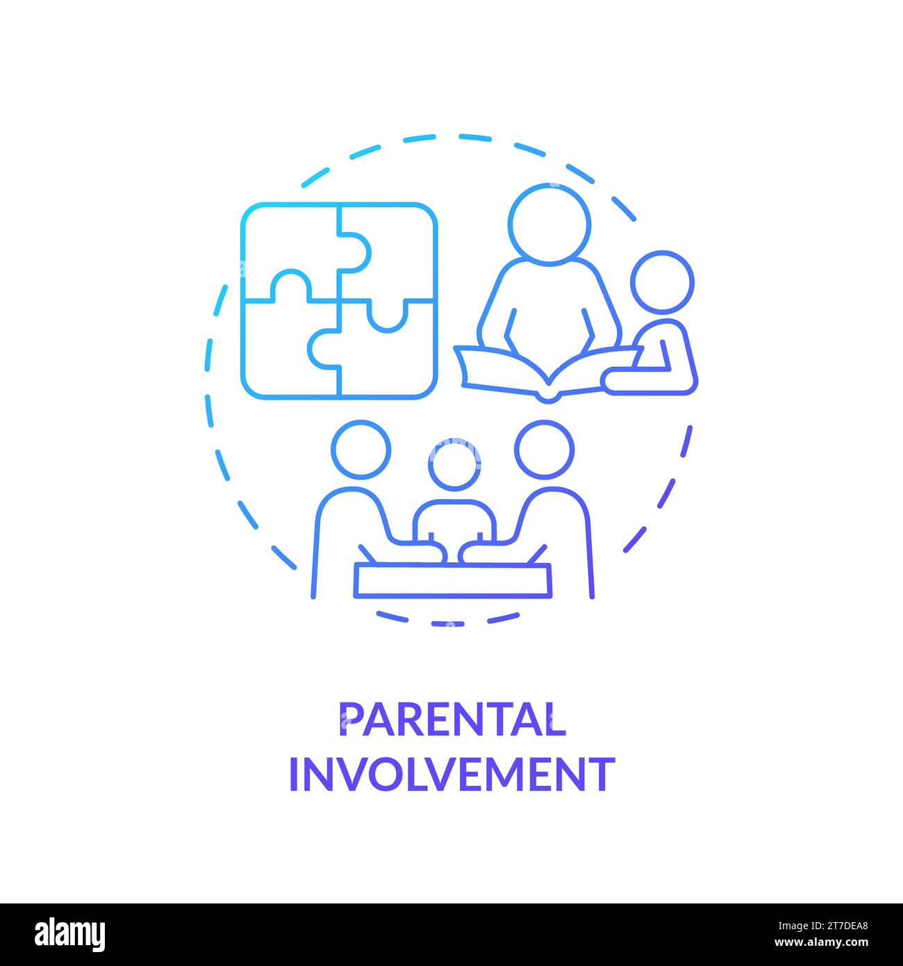 Gradient line icon parental involvement concept Stock Vector Image ...