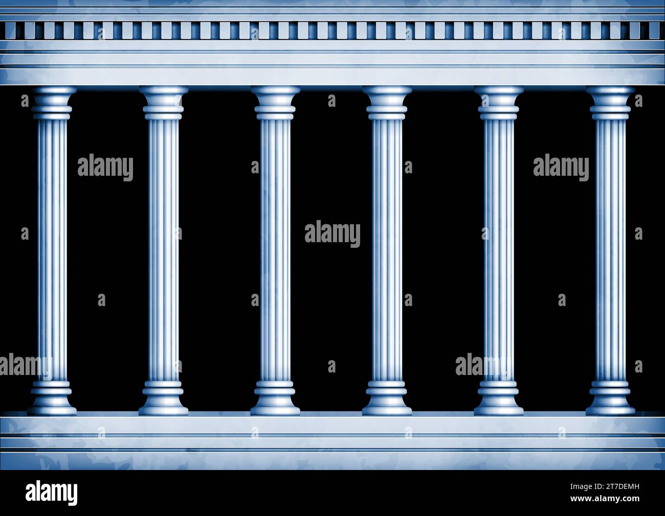 Classic marble pillars background illustration (repeatable Stock Vector