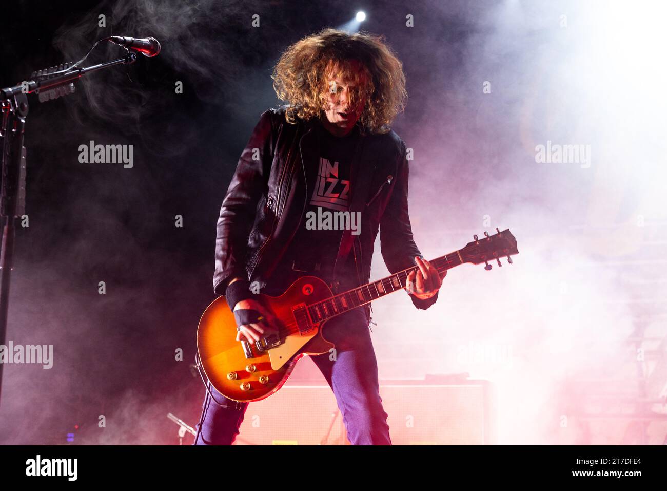 Milano, Italy. 14th Nov, 2023. Dan Hawkins of British rock band The Darkness performs live in concert at Alcatraz. Credit: SOPA Images Limited/Alamy Live News Stock Photo