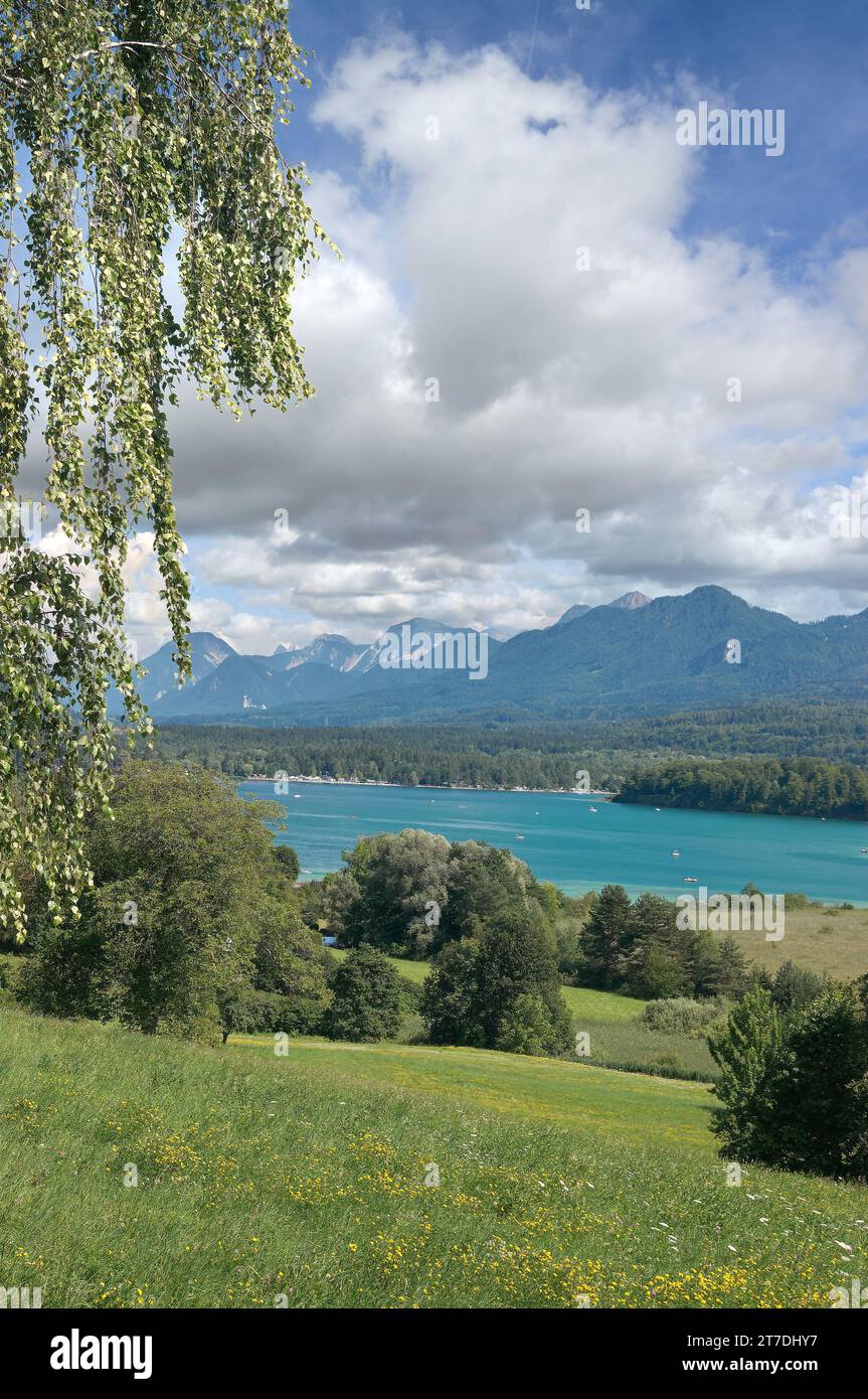 Lake Faaker See in Carinthia,Austria Stock Photo