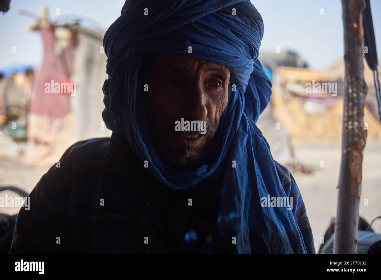 Portrait of an old Tuareg Stock Photo