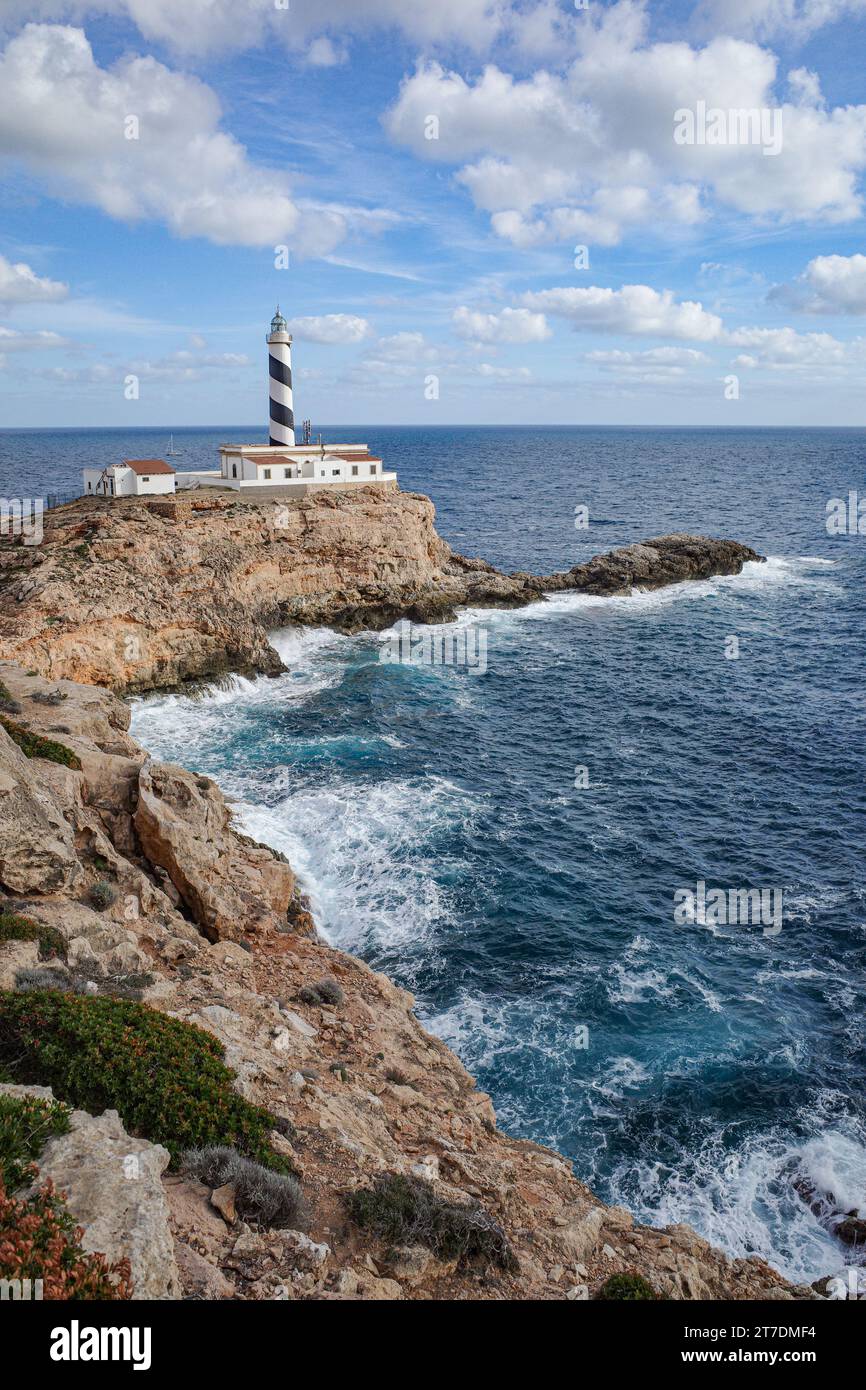 Mallorca, Spain - Oct 22, 2023: Far de Cala Figuera Lighthouse on the ...