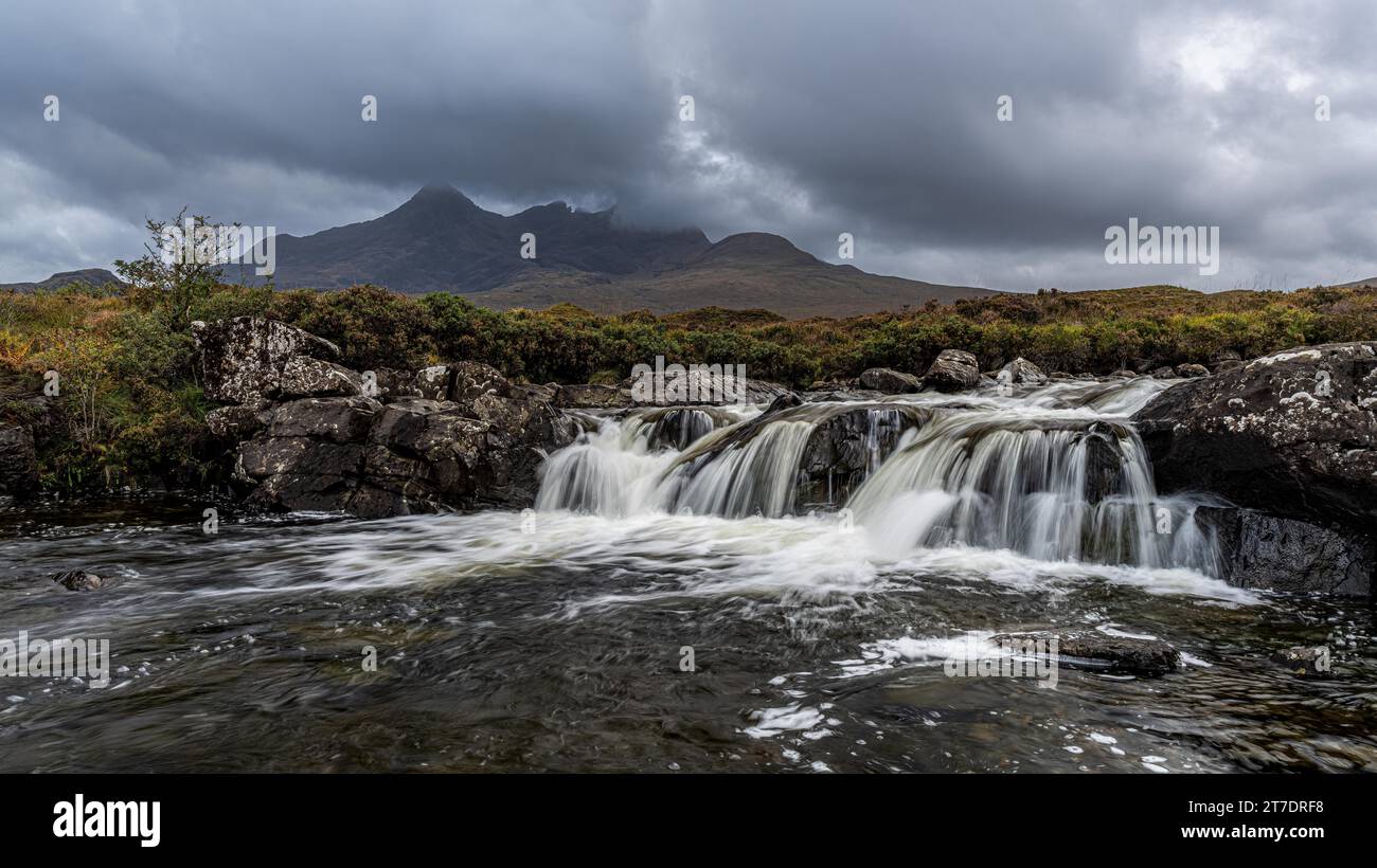 Allt Dearg Mor Waterfall, Isle of Skye, Scotland Stock Photo