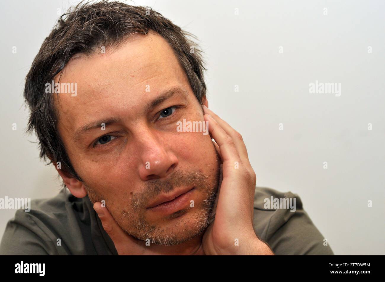 Dental problems. Portrait of unhealthy man with swollen face suffering