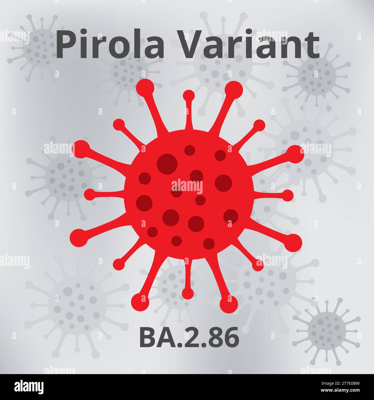 A new type of mutation of the Pirola coronavirus Stock Vector