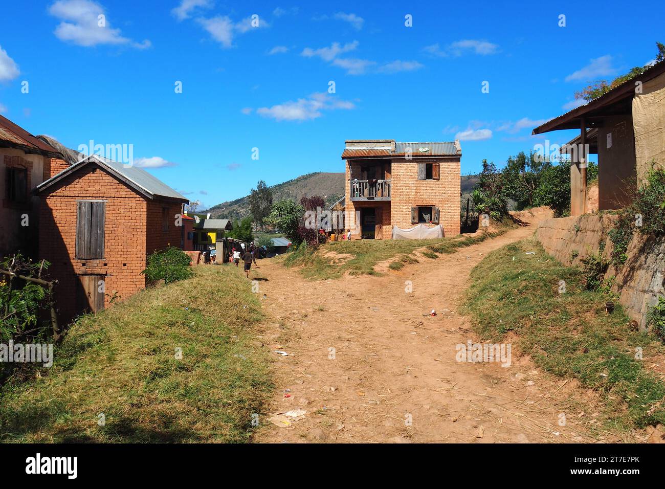 Madagascar, village proche Antsirabe, région des Hautes Terres Stock Photo
