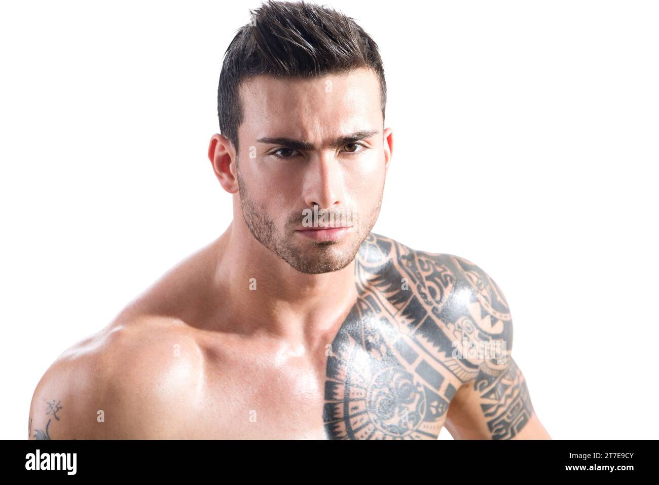 Man arm sleeve tattoo hi-res stock photography and images - Alamy