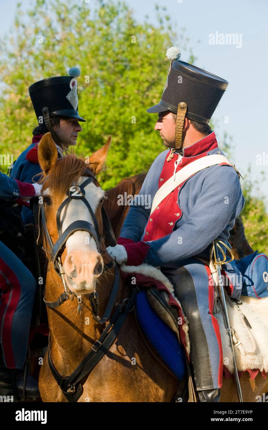 Re-enactment of the Battle of 1815. Castello Della Rancia. Tolentino. Marche. Italy Stock Photo