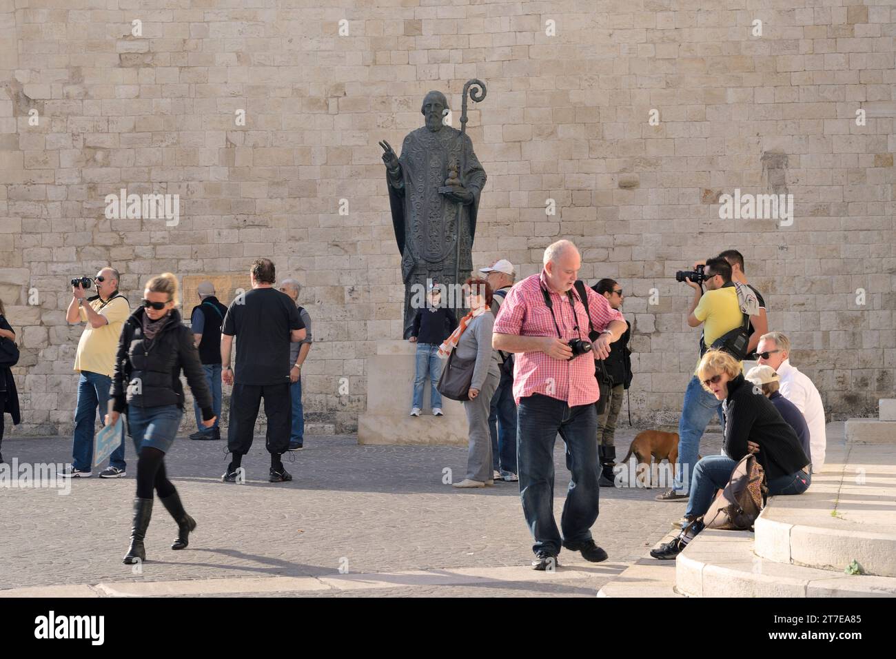 Statue of Saint Nicholas. Court of the Catapano. Bari. Puglia. Italy