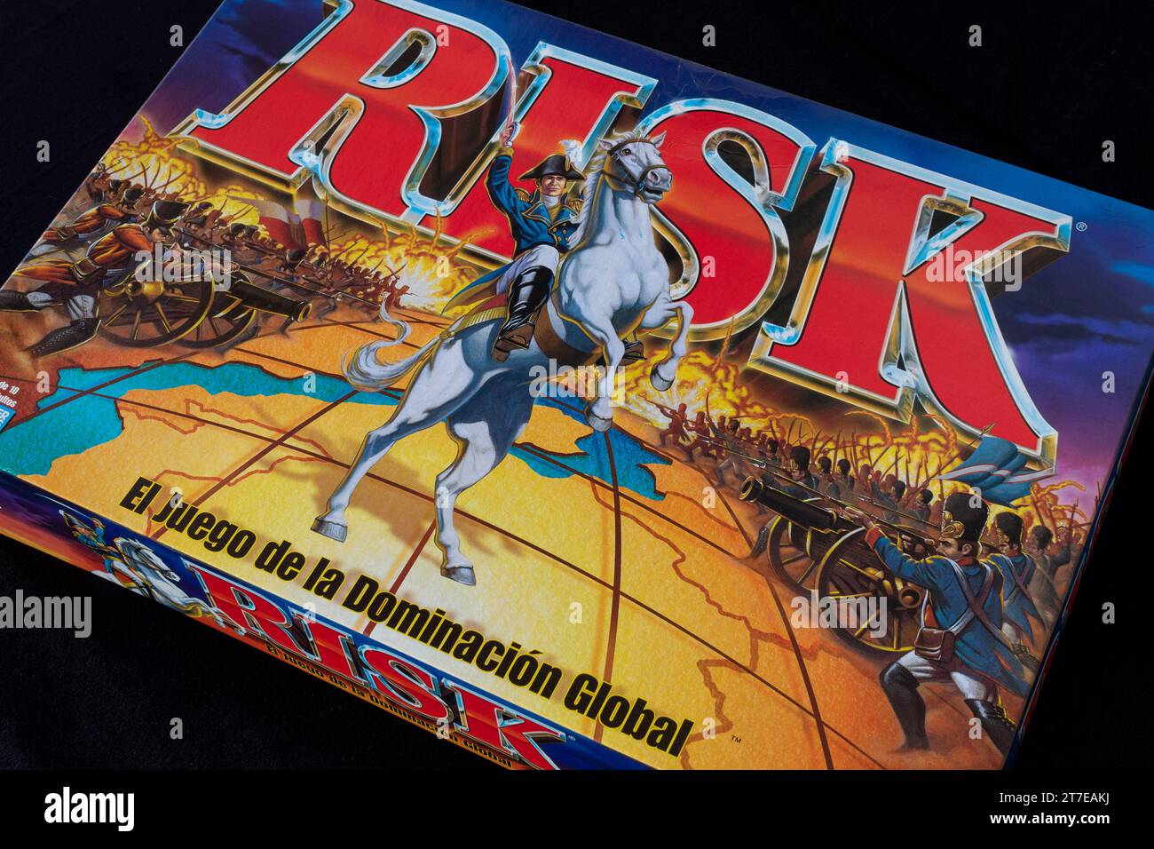 Strategy board game knowed as classic Risk box in spanish edition Stock Photo