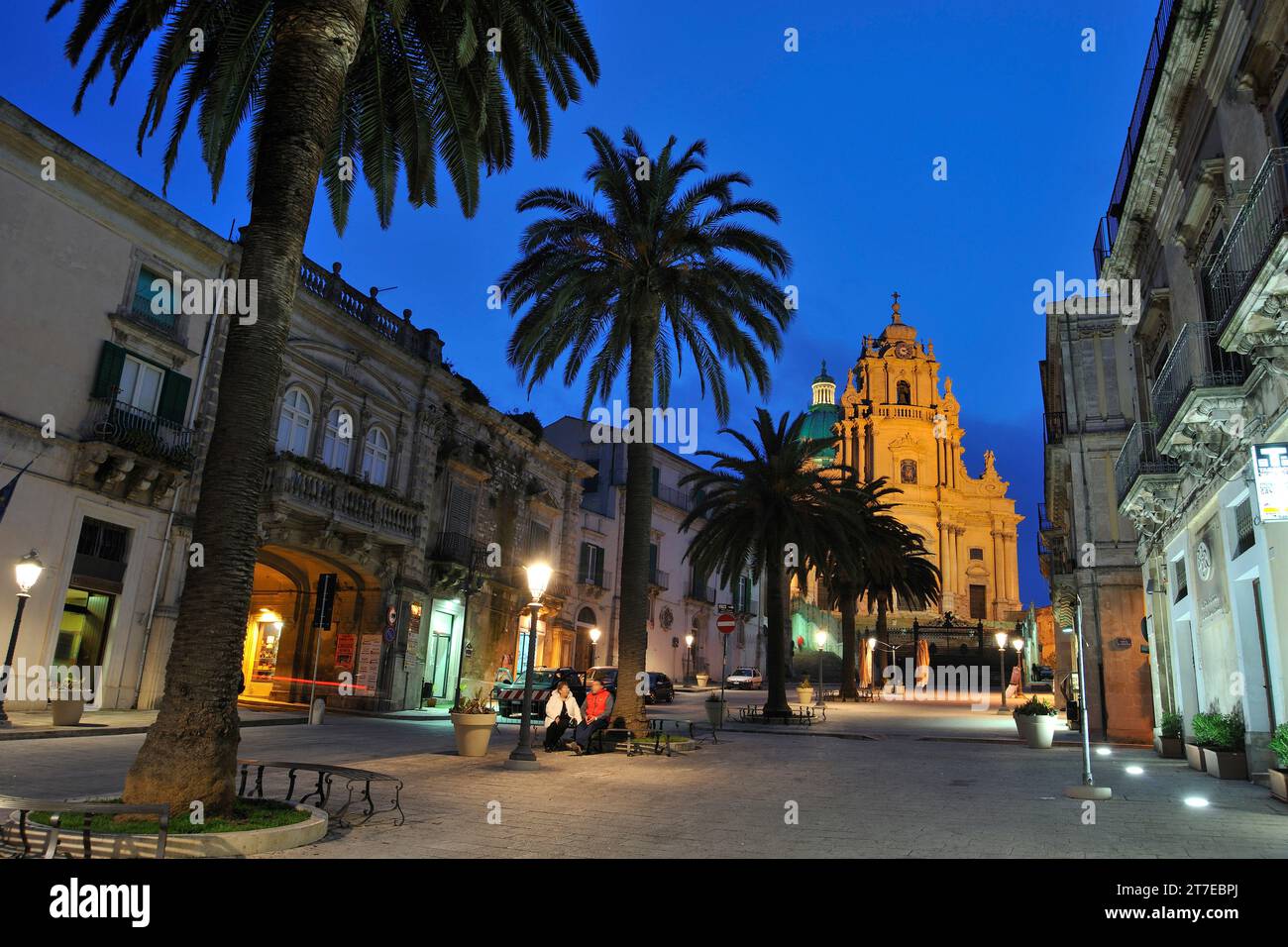 Ragusa. Piazza Duomo in Ibla. Sicily. Italy Stock Photo